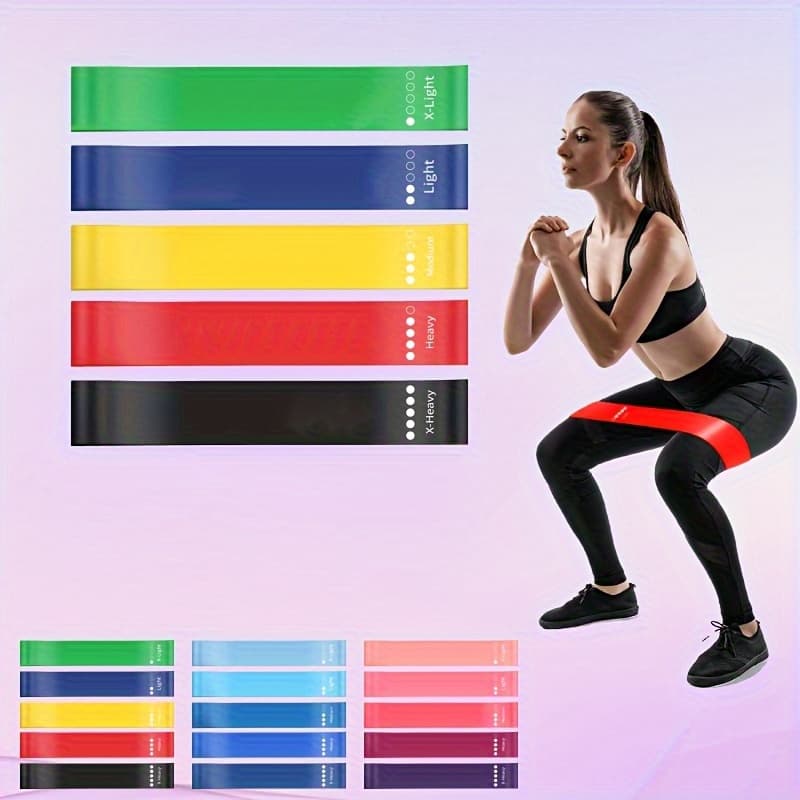10pcs Elastic Fitness Band Set for Yoga & Full Body Workout