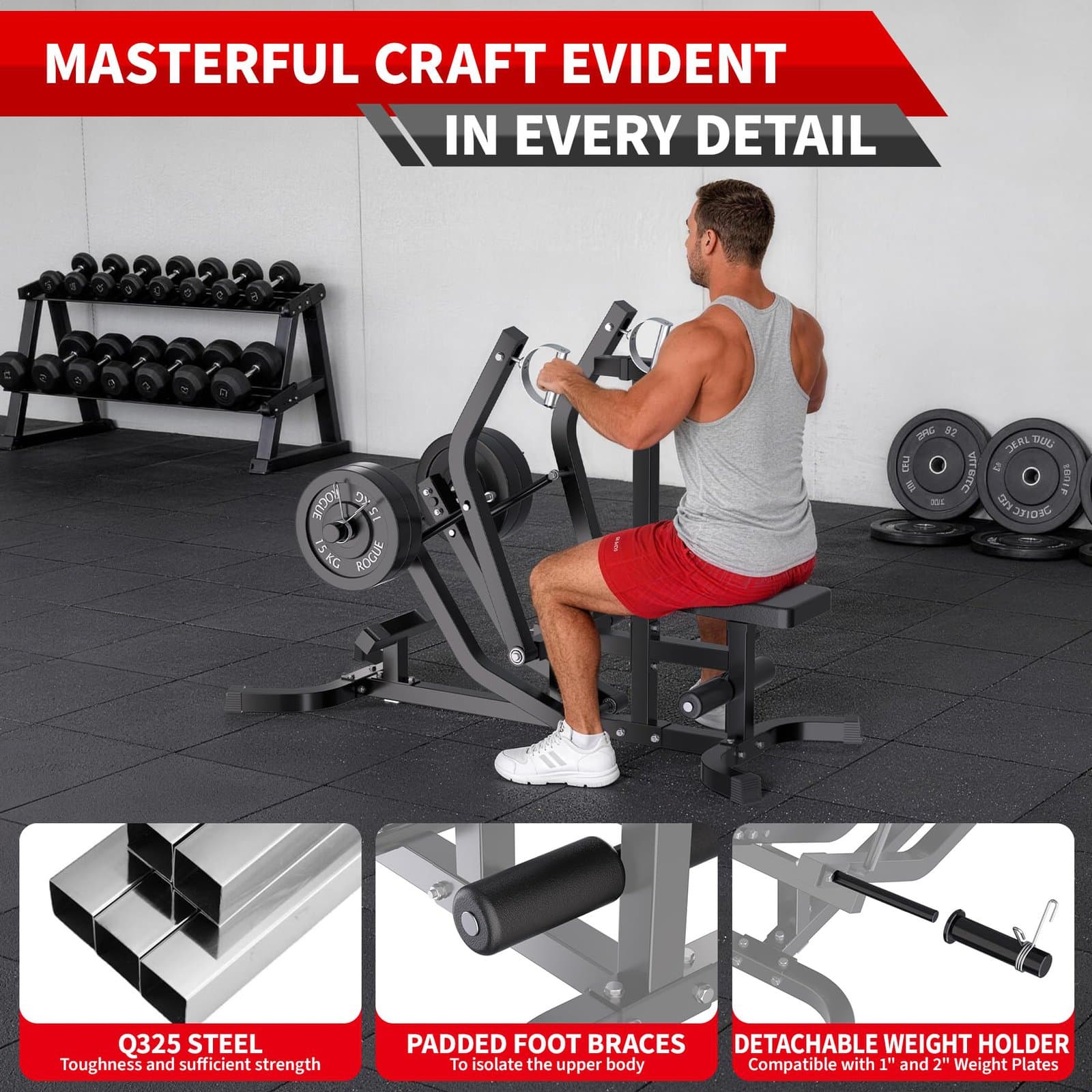 GAOMON Seated Row Machine 400LBS Cable Row