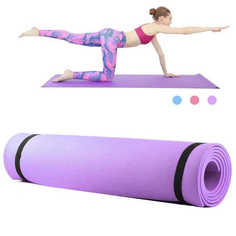 A non-slip EVA exercise mat for gentle recovery stretching