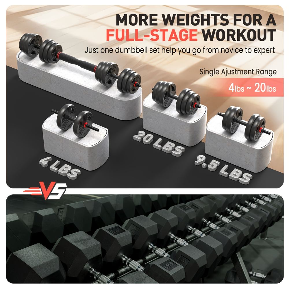 An adjustable dumbbell set that converts into barbells and kettlebells
