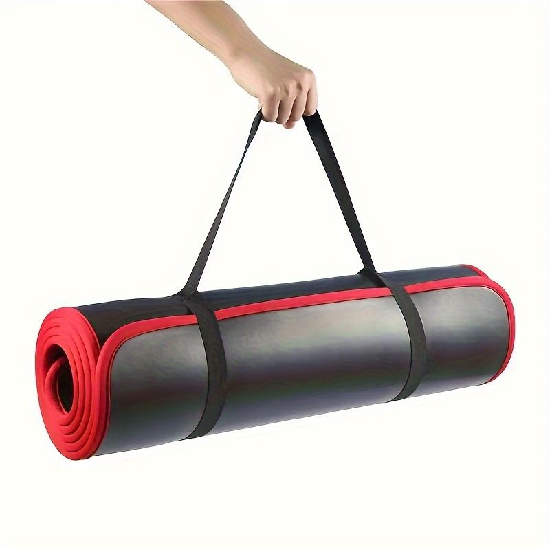 An extra-thick non-slip yoga mat laid out for a home core workout program