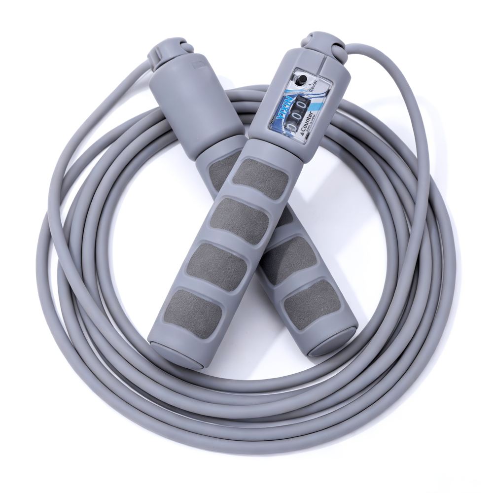 A jump rope set with ball bearings and a storage bag