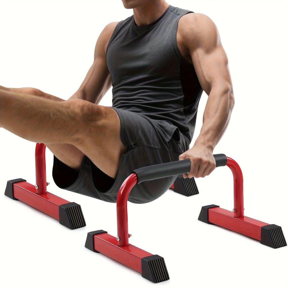 Push-up bars with padded handles for wrist-friendly pressing