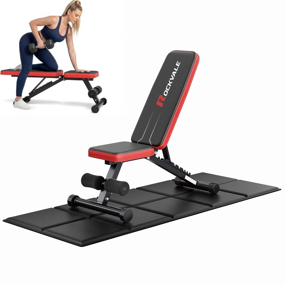 An adjustable weight bench with 9 backpad settings and 660 lb capacity