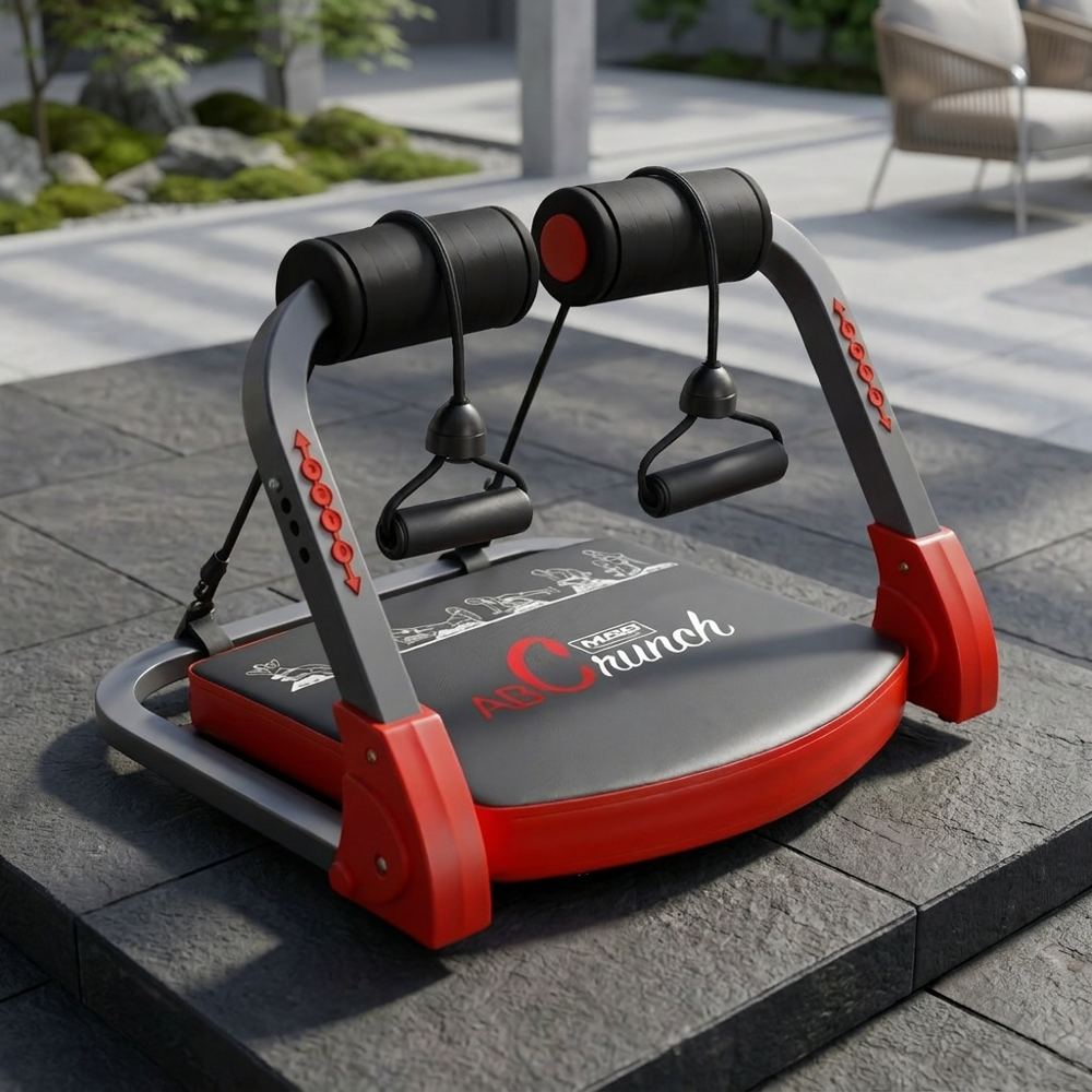 An ab workout machine bench for sit-ups and push-ups