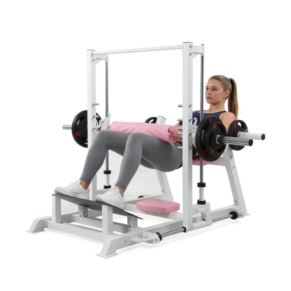 A 3D hip thrust machine for dedicated glute training