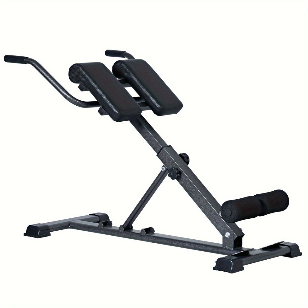 An adjustable roman chair hyperextension bench for lower back strengthening