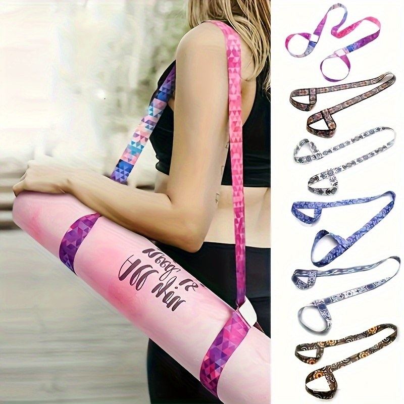 An adjustable yoga and Pilates stretching strap